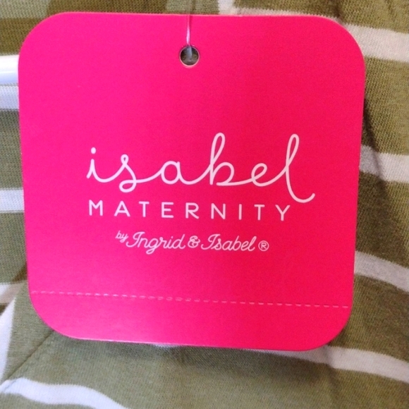 NWT Long Sleeve Scoop Neck Side Shirred Maternity T-Shirt -Ingrid & Isabel - M - Picture 4 of 7